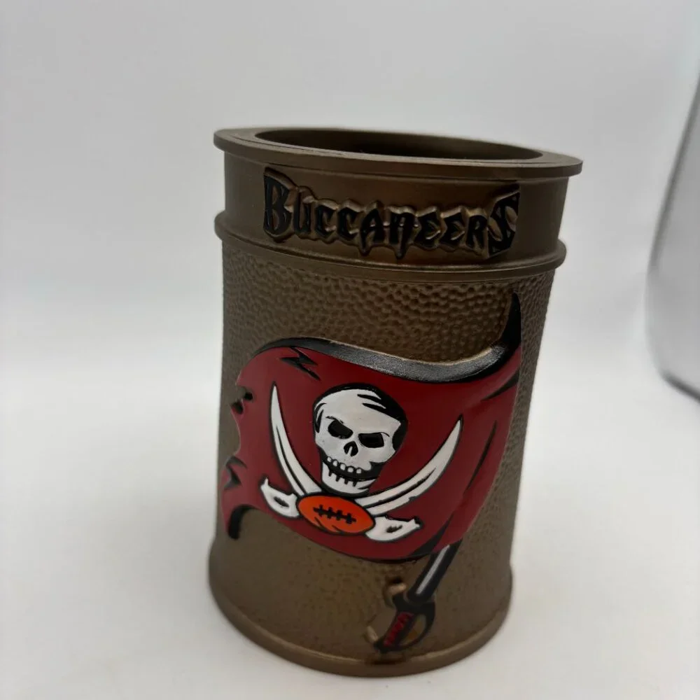 NFL Tampa Bay Buccaneers Flag Logo Foam Can Holder Koozie Gold